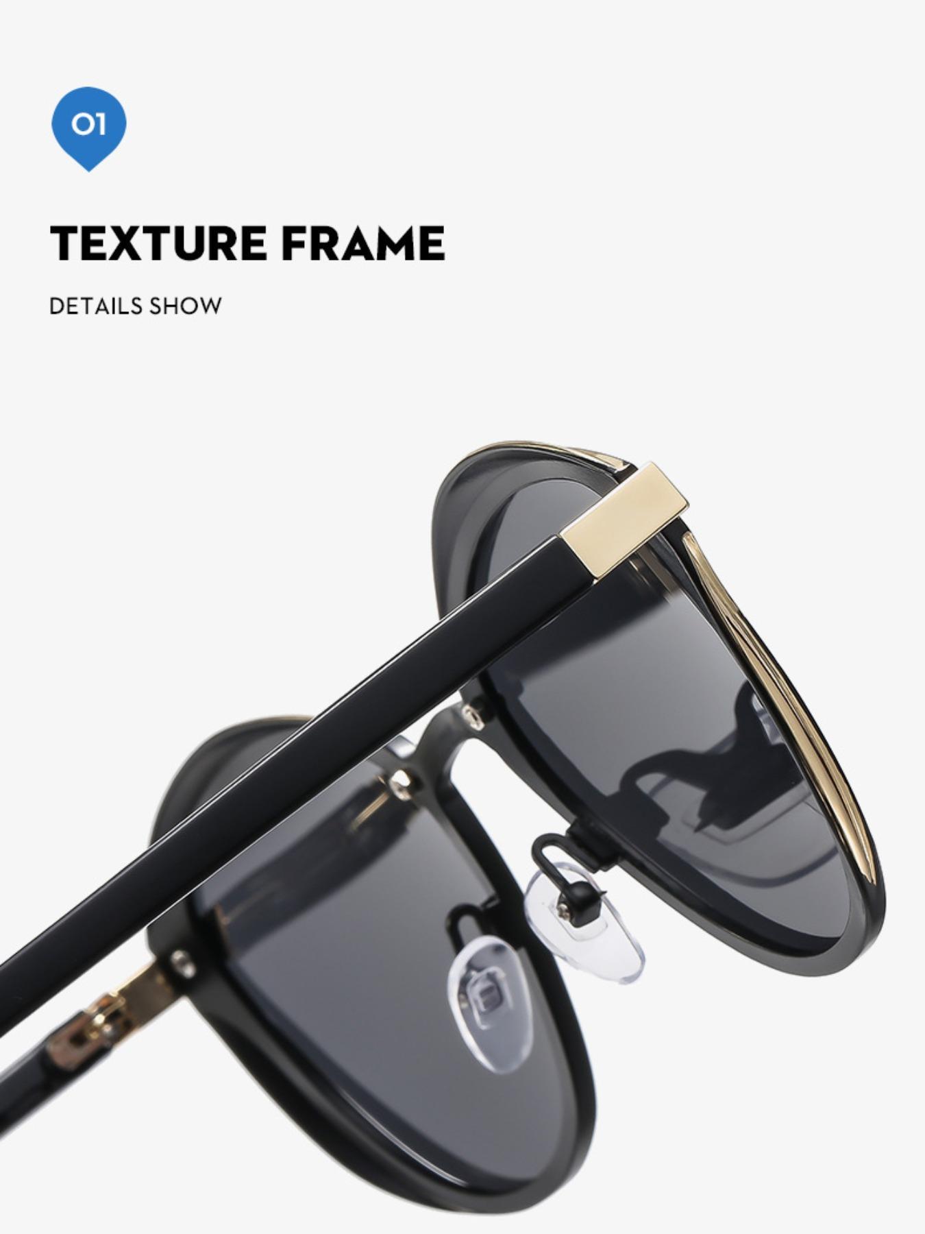 Unisex Vintage Polarized Sunglasses, Trendy Casual Full Rim Sunglasses for Everyday Use, Fashion Accessories for Outdoor Activities, Polarized Sports Glasses