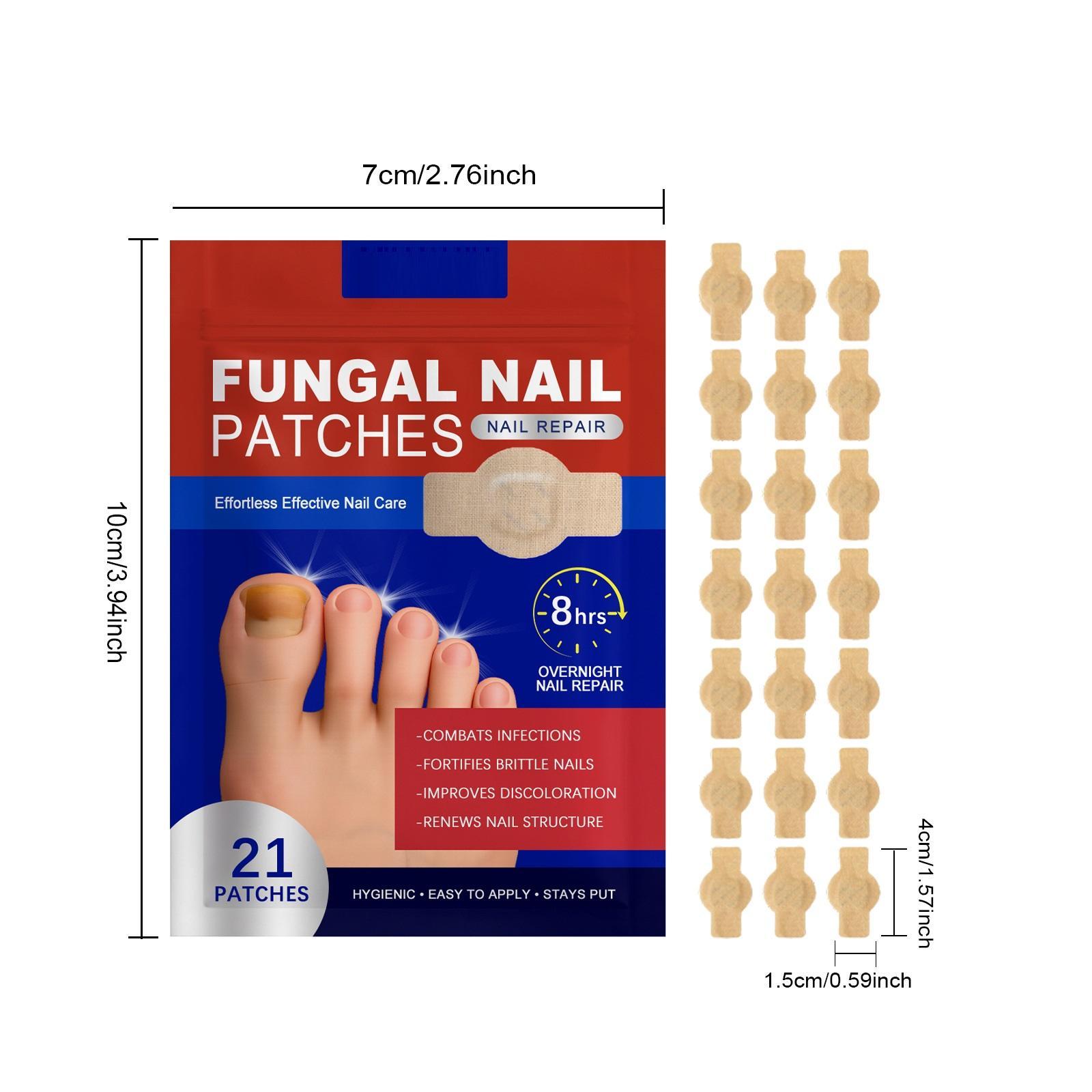 Fungal Nail Patches, 21pcs/box Nail Health Care Patches, Effective Solution for Fungal Nails & Nail Problems, Daily Nail Care Kit