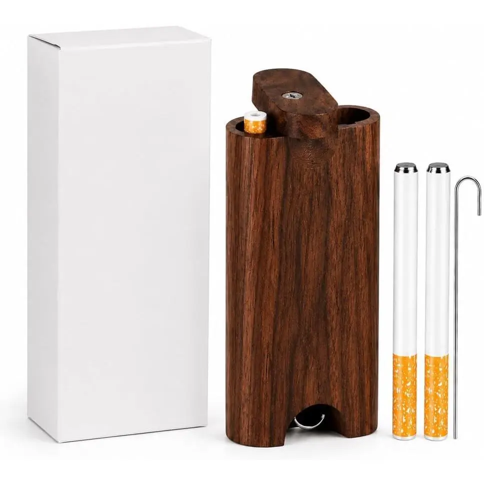 Handmade One Hitter Pipe Wooden Portable Decorative Box Set