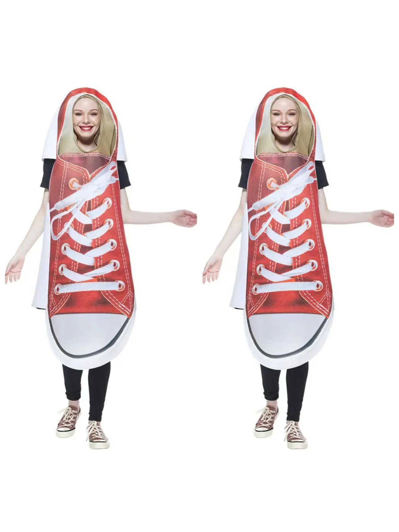 Ladies Dress Up Costumes and Cosplay Costumes Halloween New Couple Canvas Shoes 2-piece Set Fun Spoof Party Costumes Performance Costumes