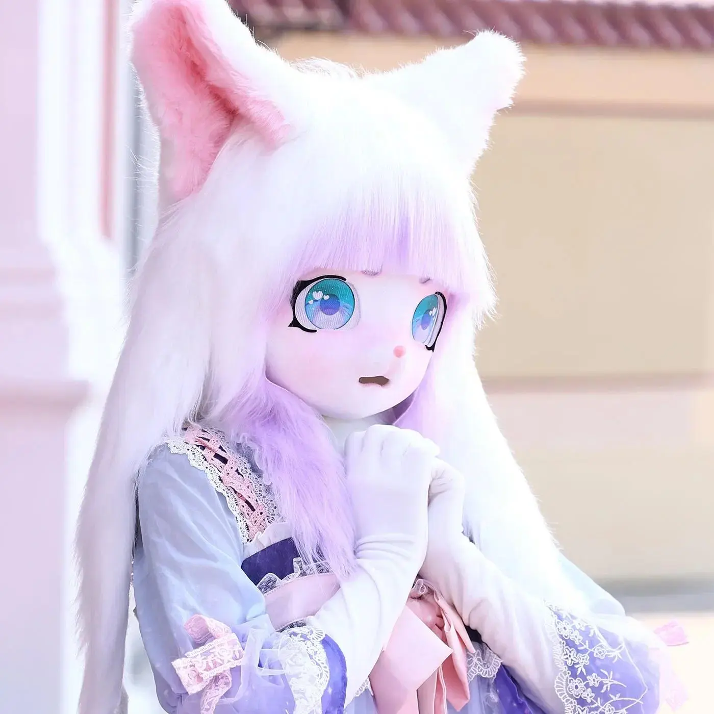 Fursuit Head Kigurumi Kig Furry Mask Cosplay Costume Paw Tail Comiket Furry Headbase Rabbit Doll Animal Cosplay Costume Kid Gift