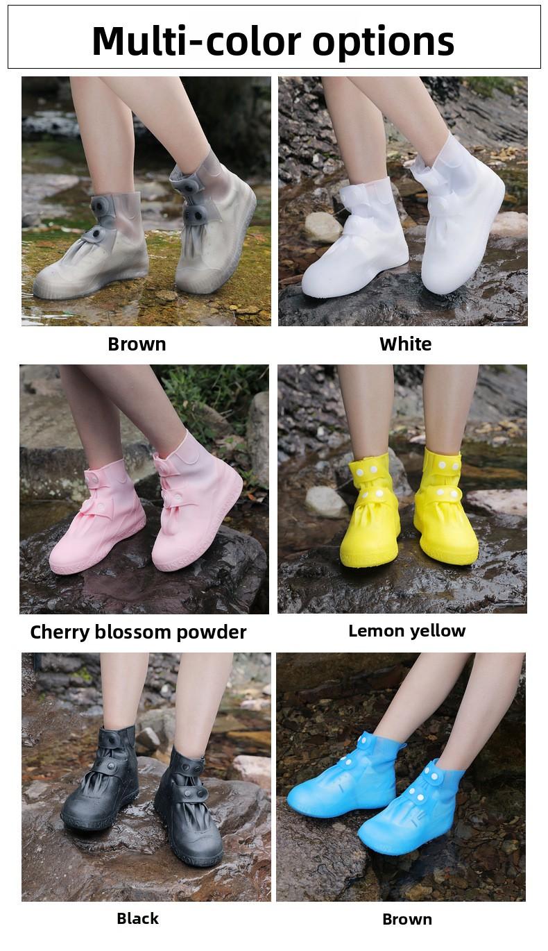 Adult Fashionable Rainproof Waterproof Shoe Covers for Men and Women, Thickened and Wear-resistant Rain Boot Shoe Covers