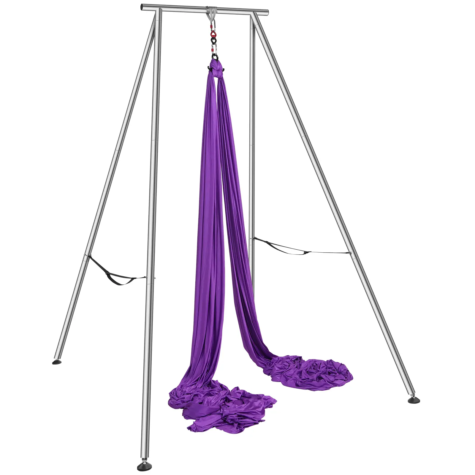 Aerial Yoga Frame & Yoga Hammock, 9.67 ft Height Professional Yoga Swing Stand Comes with 13.1 Yards Aerial Hammock, Max 551.15 lbs Load Capacity Yoga Rig for Indoor Outdoor Aerial Yoga
