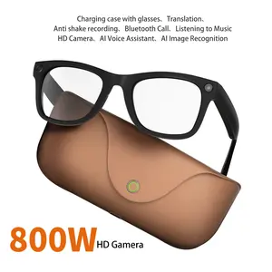 Ai Smart Glasses with 8mp HD Camera, Ai Photo Recognition, Bluetooth-compatible Calling, Voice Translation, Unisex Sunglasses