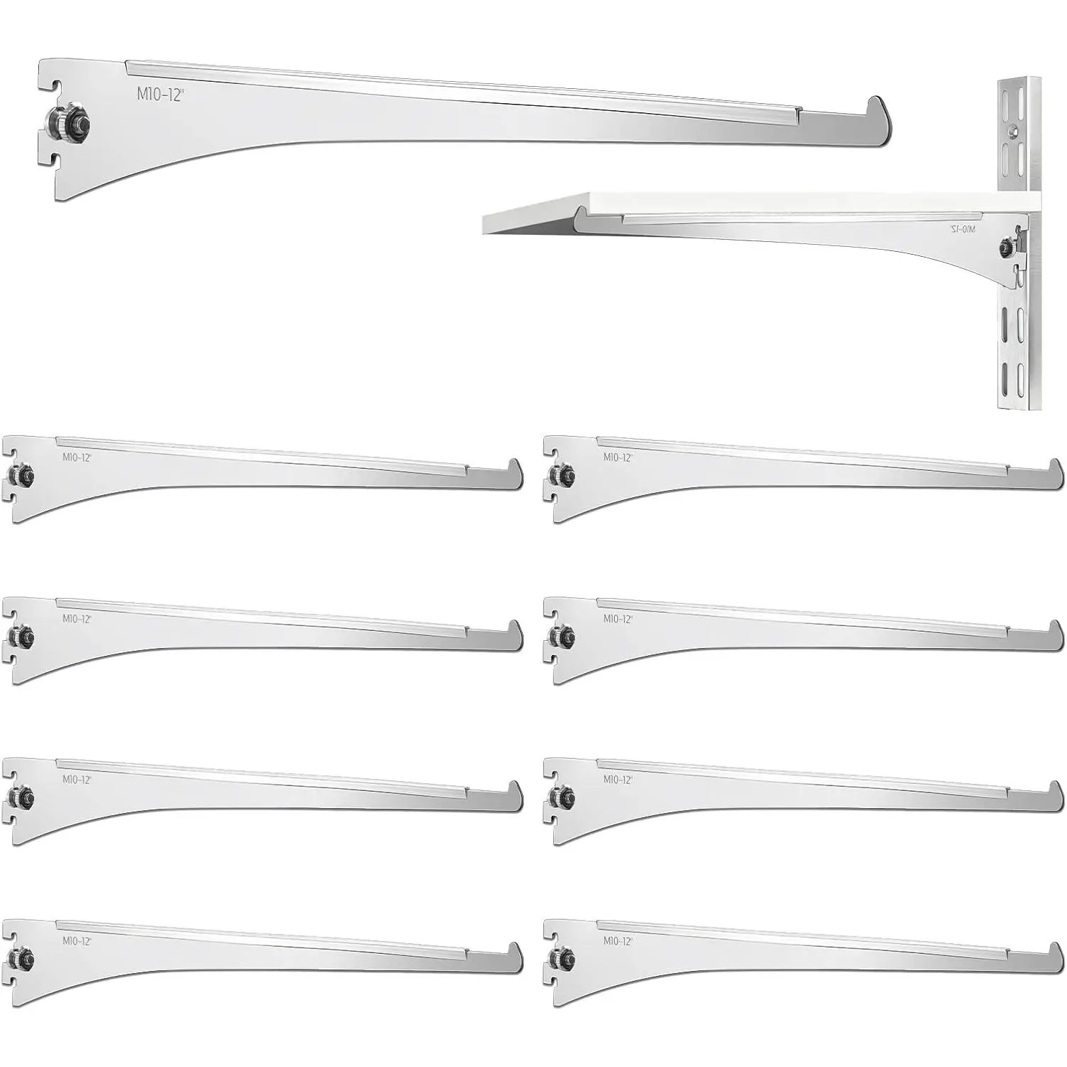 Pcs Adjustable Shelf Brackets, Shelving Brackets Single Track