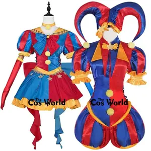 Pomni Halloween Clown Outfits Cosplay Costumes [THE COS WORLD]