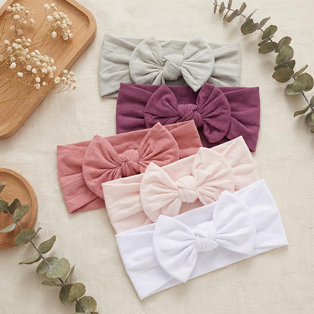 5Pcs Kids Multifunctional Bow Headbands, Soft Comfortable Hairbands for Boys & Girls, Perfect for Daily, Sports, Parties & Travel