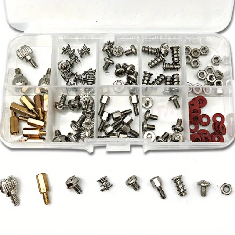 114pcs/set Computer Screws Accessories DIY Motherboard Set Mounting Hardware Fan Screws Hard Disk Computer Case video card