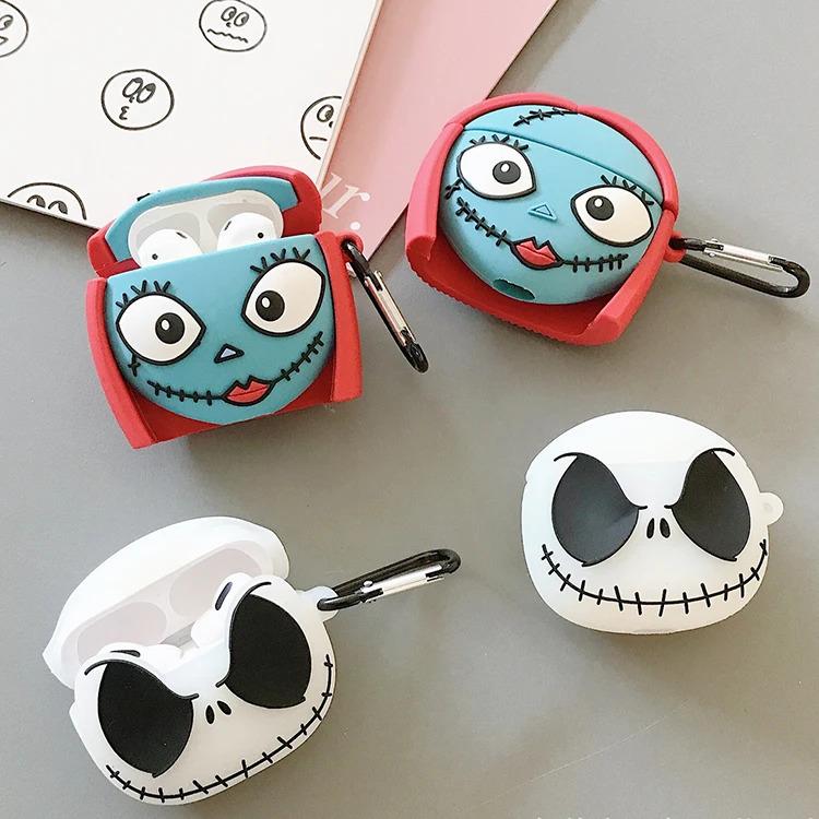 Glow In The Dark Skeleton Earbud Case Shockproof Cool Cover Compatible with Wireless Earbuds Gen 2/3 Pro