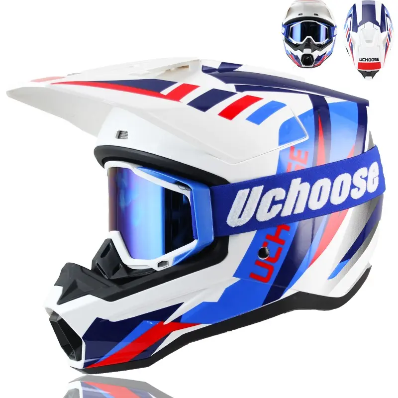 Off-Road Helmet for Kids and Teens, Half-Open Design with Brim, Unisex Adventure Helmet, Suitable for Motorcycle Travel and Commuting, Includes Goggles