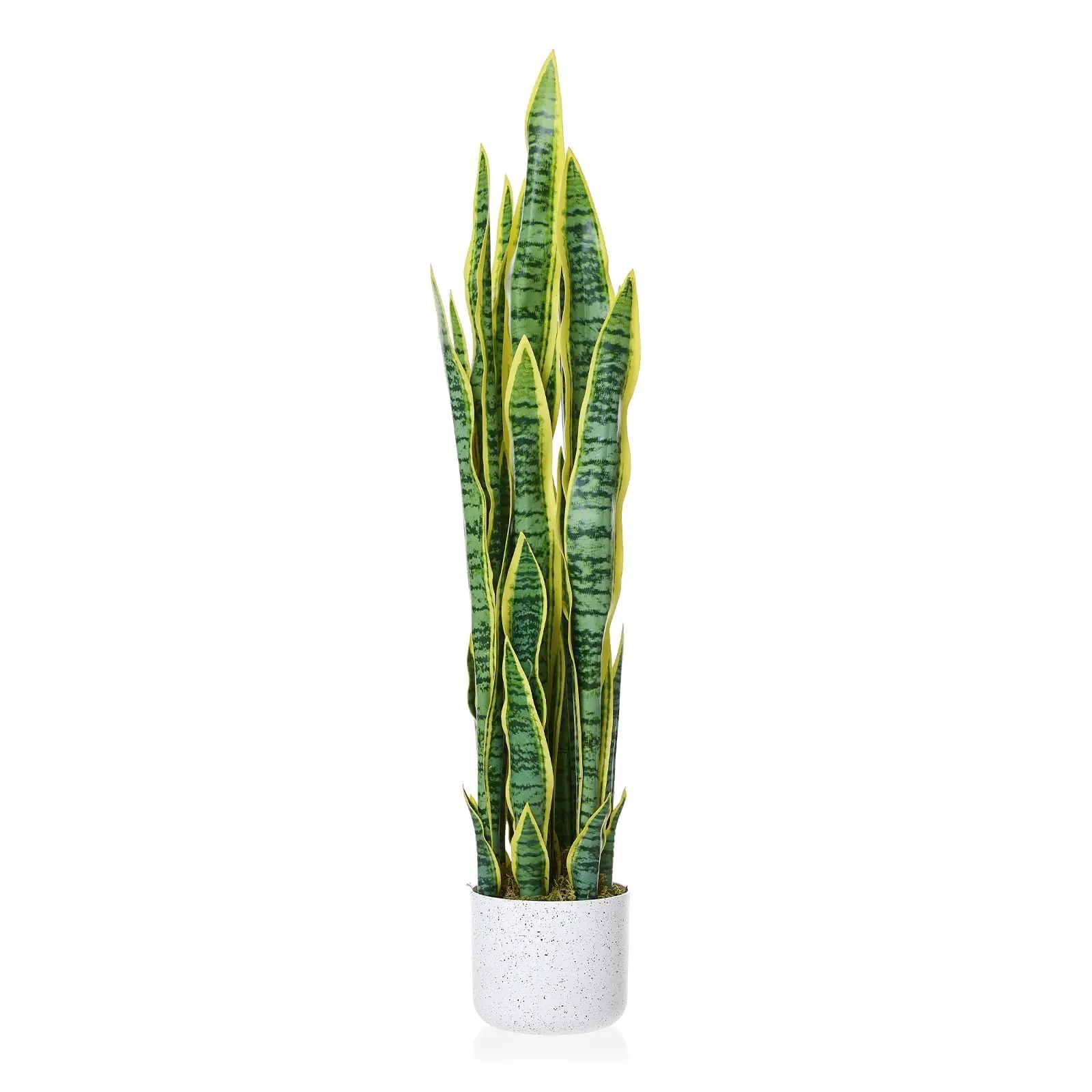 Garvee 3FT Artificial Snake Plant in Pot - Realistic Faux Sansevieria Agave, Low Maintenance Indoor Decor for Home, Living Room, Office Desk, and Floor Display