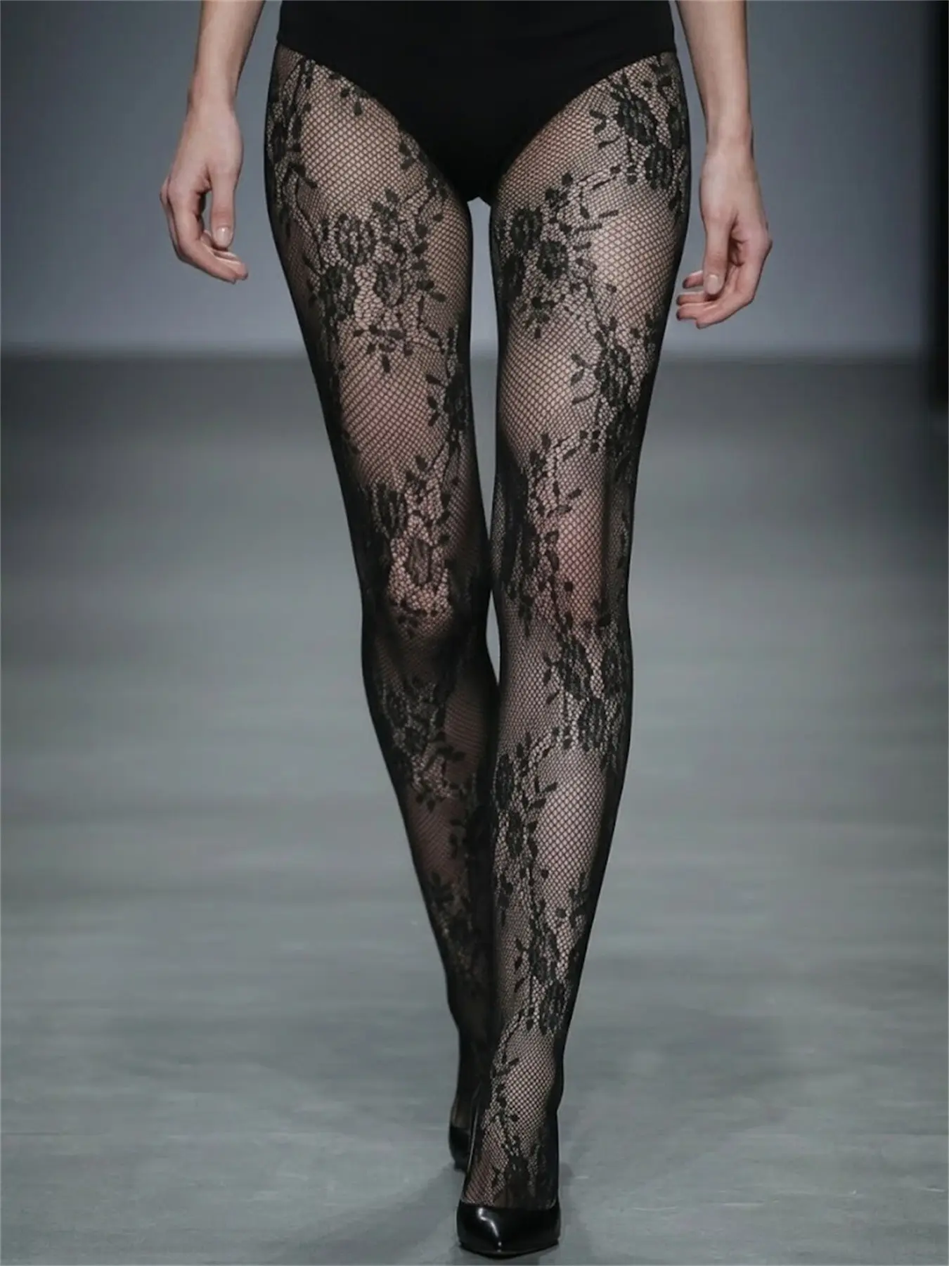 1 Pair Thin Solid Semi-Transparent Fishnet Stockings Tights, High Elasticity, and Wine, Suitable for Women, Spring and Fall