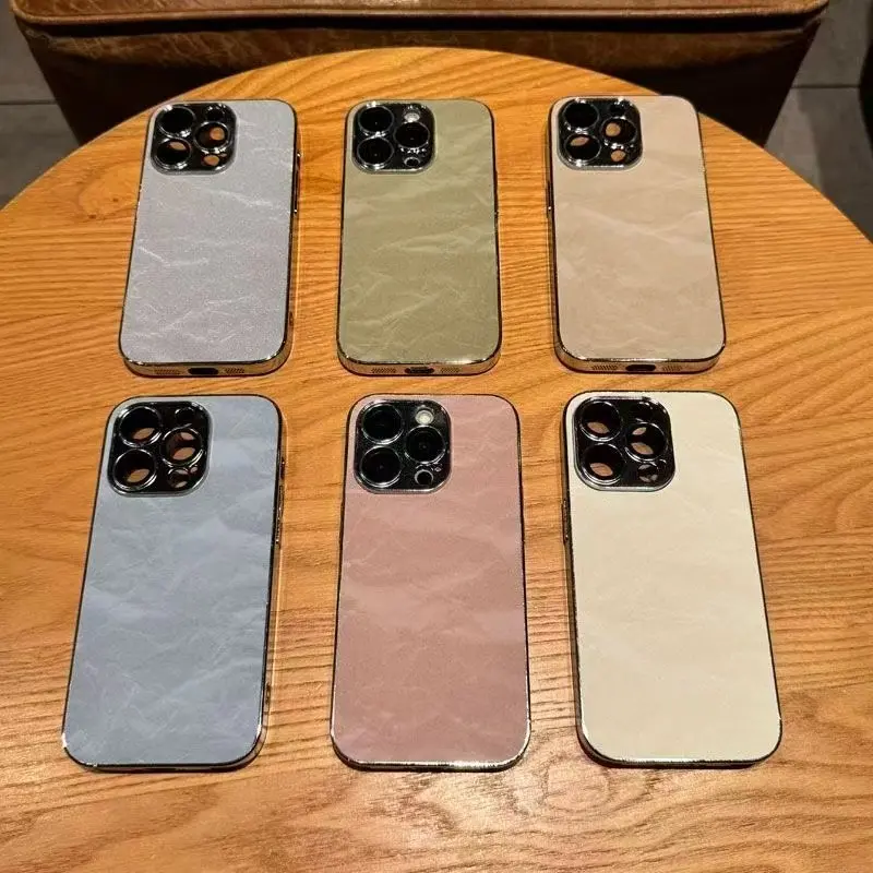 Minimal Electroplated Snow Mountain Pattern Built In Lens Film Full Coverage Shockproof Trendy Phone Case Compatible With iPhone 11 12 13 14 15 16 17 Pro Max Anti Slip Premium Protective Cellphone Shell