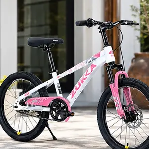 ARCH 20 Inch Mountain Bike for Kids Ages 7-10 Years, Boys Girls MTB with Steel Frame, Dual Disc Brake, Suspension Fork, Inflatable Tires, Height Adjustable Saddle Handlebar, White Pink, Outdoor Cycling, White+Pink Color Options, Steel Material