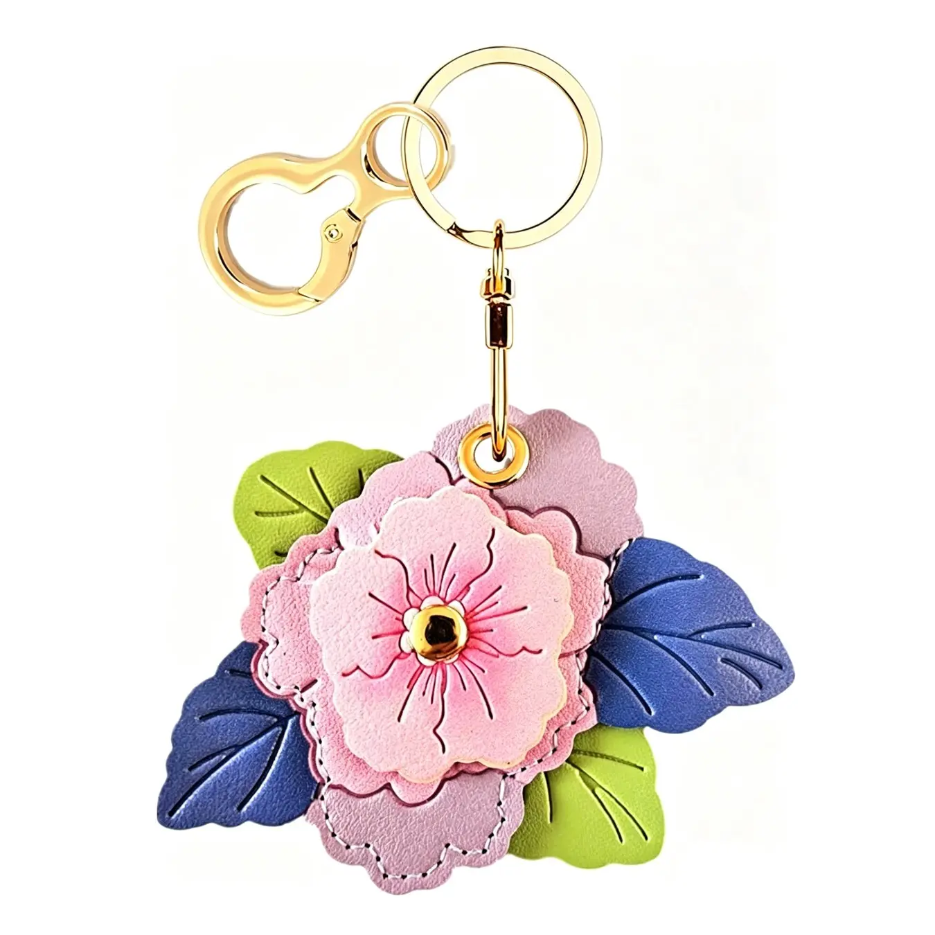 Leather Keychain Case Compatible with Airtag, Cute Protective Cover with Keychain, Stylish Accessory for Daily Use