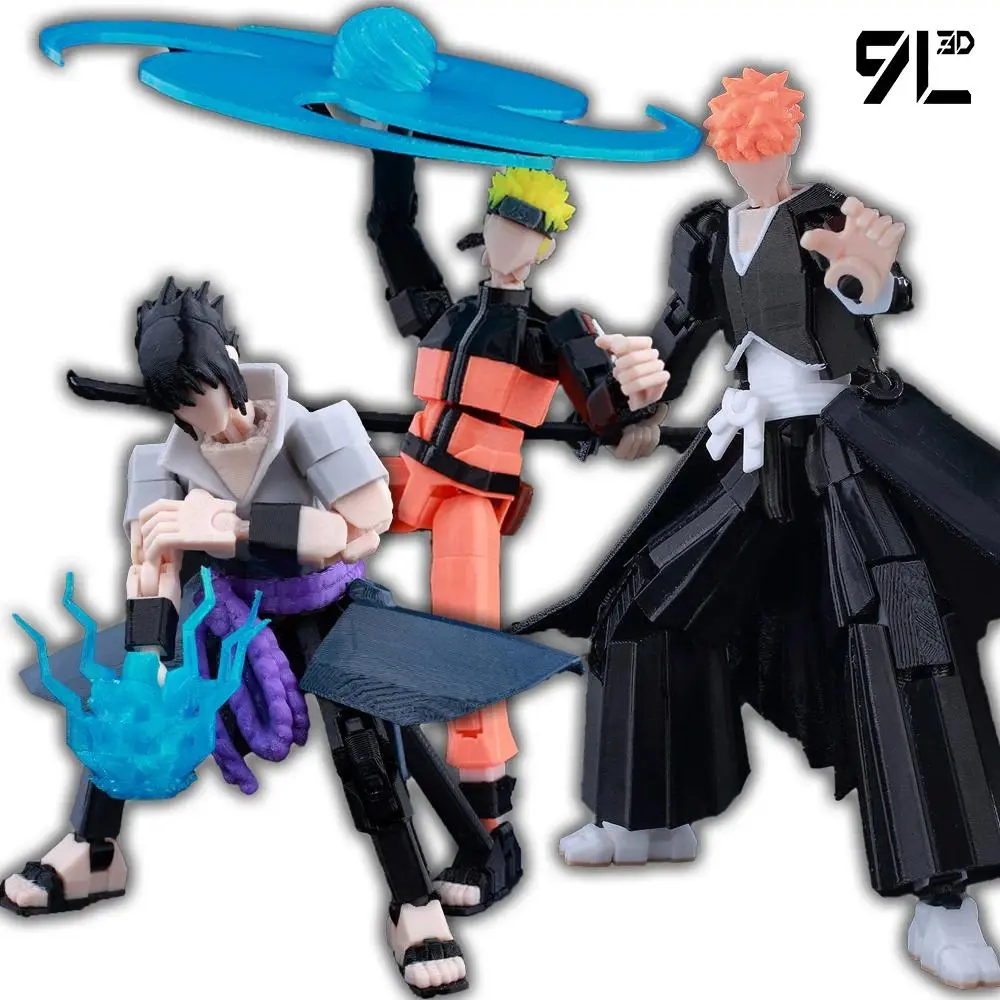 2026 new hot item 9L3D Printed Multi-Joint Action Figure Ninja Samurai Lucky13 Dummy13 Articulated Model Toy For Collection Desktop Decor Gifts