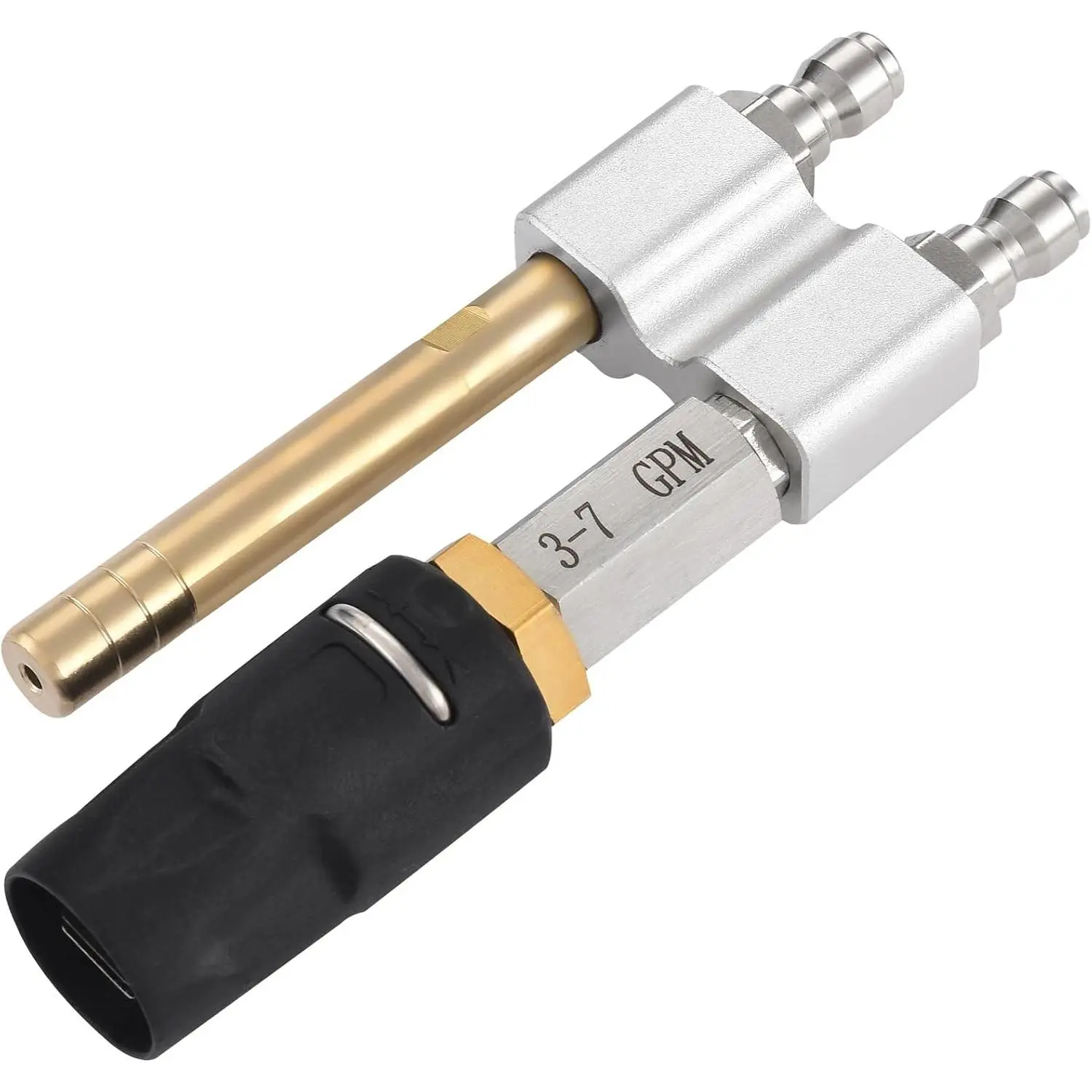 M5 Twist Shooter Tip, 2 in 1 Downstream Soft Wash Nozzle| 0-60° Spray Pattern, 1700-6000 PSI, 3-7 GPM Pressure Washer Nozzle with 1/4 in Quick Connector