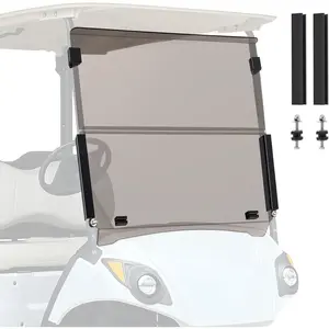 Niligft Golf Cart Windshield for Front Window Foldable UV Protection Compatible with Yamaha Drive G29 Gas or Electric Models 2007-2016 Tinted Polycarbonate (PC) Scratch and Impact Resistant fathersdaygift