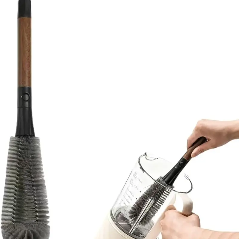 New Flexible Two-In-One Cleaning Brush, 360° No Dead Angles, Soft Bristle Cup Brush, Fine Gap Brush Head, Home Cleaning Essential