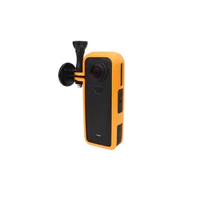 Protective Frame for Insta360 X4 AIR 360 Camera Horizontal Vertical Shooting Scratch-Resistant Protective Case Orange Black