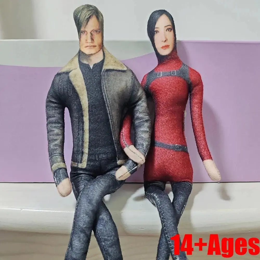 Game Leon Scott Kennedy Ada Wong Cosplay Doll Abstract Character Model Slender Twistable Shape Cotton Doll Room Decoration