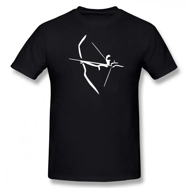 Men's Funny Archery Graphic T-Shirt, Casual Streetwear Round Neck Short Sleeve Tops for Bow Hunting, Father's Day Gift