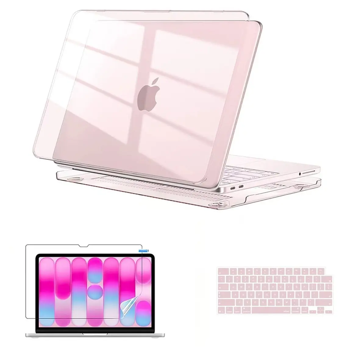 3 in 1 Neo Laptop Case Set, Clear Crystal Hard Shell, HD Screen Protector, Keyboard Cover, Shockproof Scratch Resistant, Hard Pc Cover, Gift