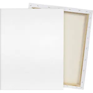 Pre Stretched Canvas 18x24 2 Pack, Large Blank Stretched Canvas Boards for Painting, Four-fold Acrylic Titanium Primed