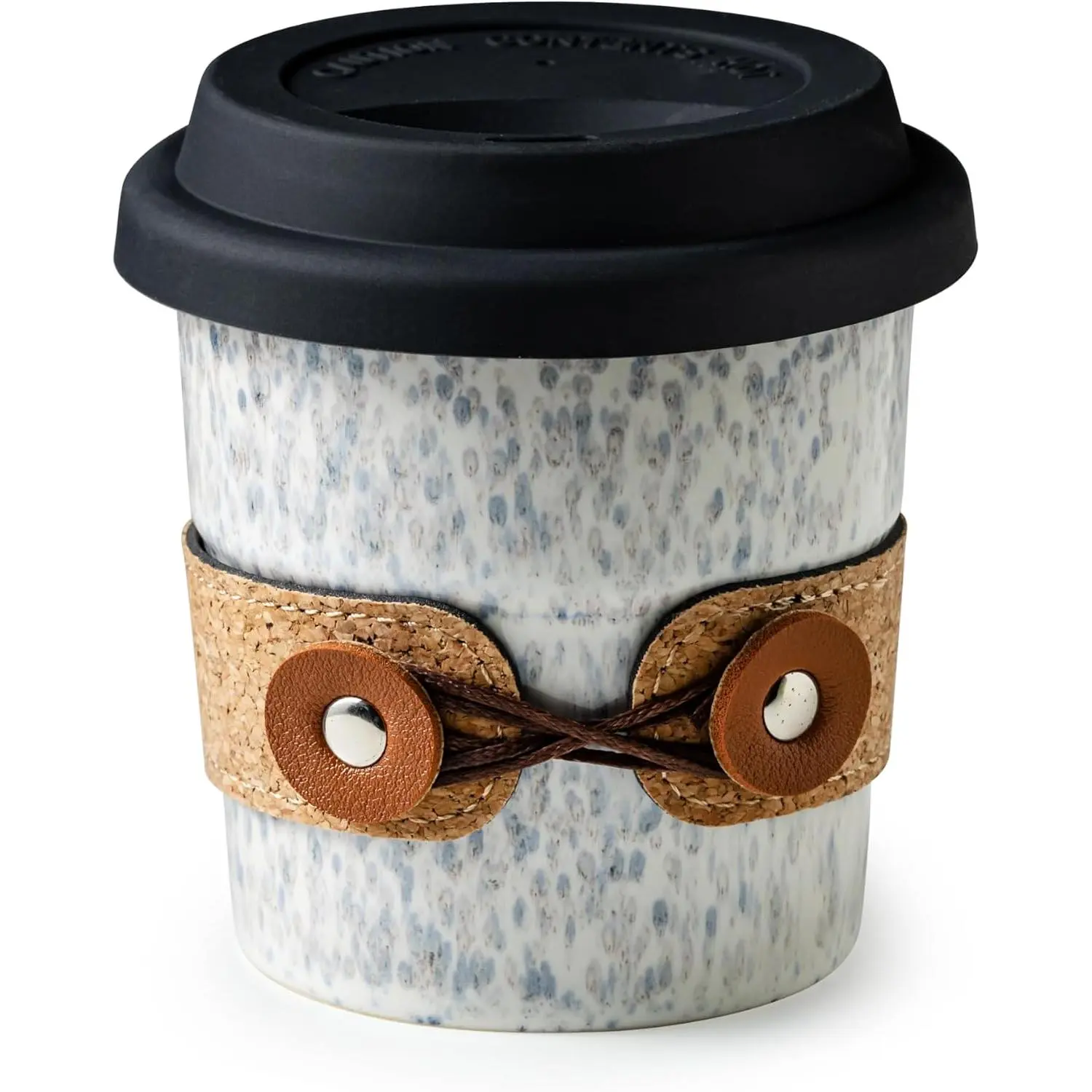 Coffee Mug with Lid,  Coffee Cups for Travel, Spill Proof | Camping Tumbler | Ceramic Microwave and Dishwasher Safe | 8.5oz for , Latte, Espresso | for , , Office