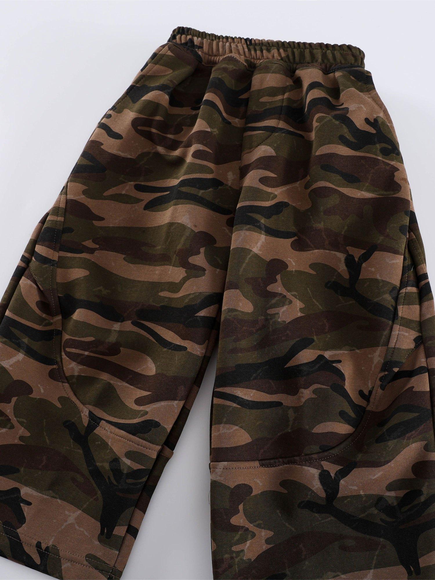 Girls' Camouflage Pants - Elastic Waistband, Camo Pattern, Long Trousers for Fall/Winter, School, Playground - Durable & Easy-Clean Fabric - Casual Outfit Essential, for OutdoorGift