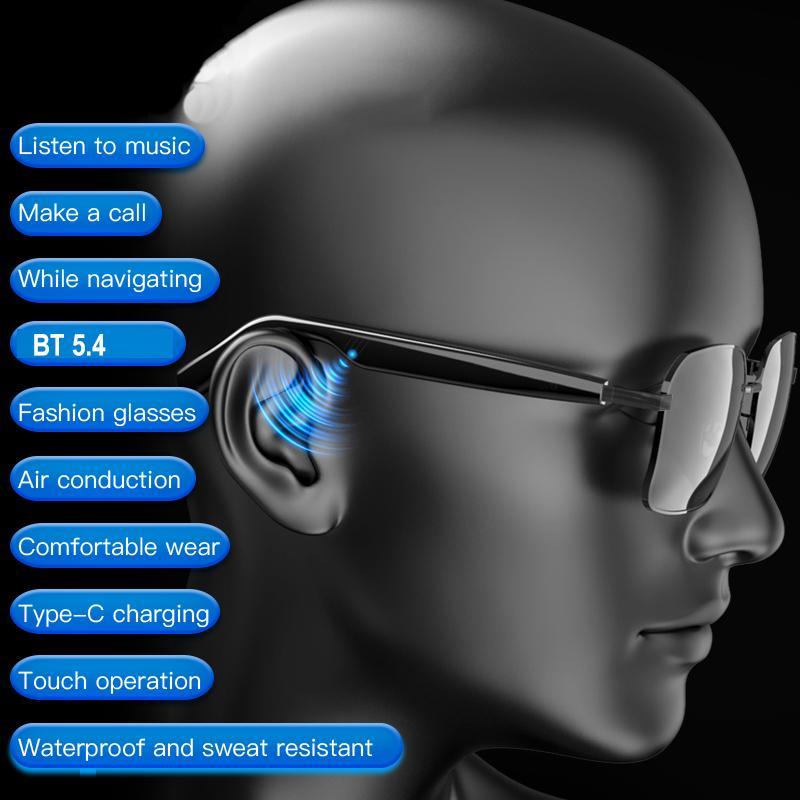 Multifunctional Smart Glasses, Fashionable Smart Sunglasses, Bluetooth-compatible Smart Glasses, Wireless Glasses for Men & Women, Wearable, Wireless Audio Glasses