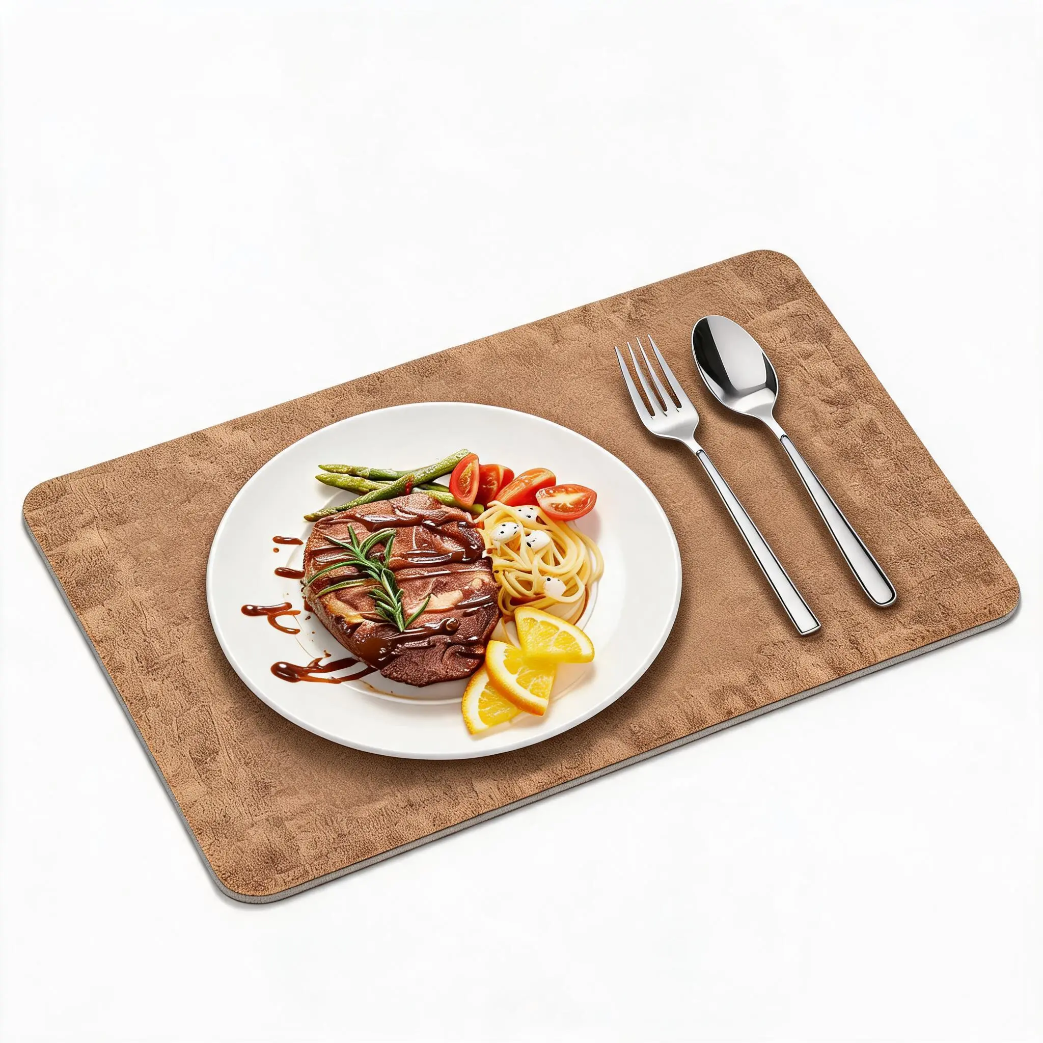 Modern Faux Leather Placemats Set of 12 – Waterproof & Heat Resistant Table Mats – Easy to Clean, Durable Table Protector for Kitchen, Dining Table, Parties