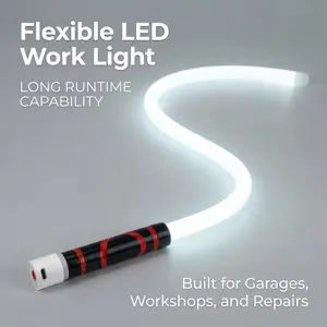 Flexible LED Flashlight, 27-Inch High Lumen Magnetic Work Light, Rechargeable 7-Hour Battery, Ideal for Car Repair, Outdoor Use