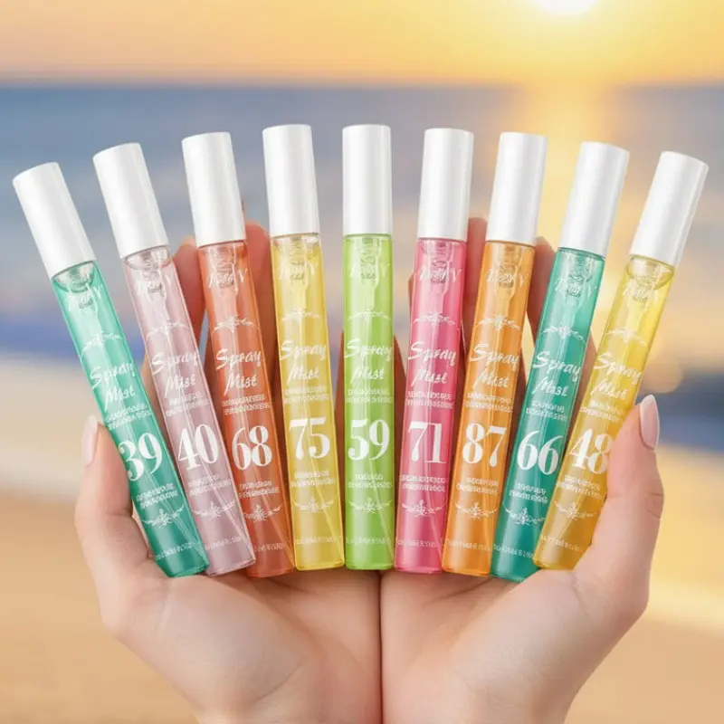 10 Bottles, Limited Edition Summer Multi Fragrance Perfume Spray Set,Floral and Fruity Scents,Elegant Perfume Mist,  Fragrance Sprays, Natural Fresh Scent, Ideal for Travel, Home and Office Use, Fragrance Ensemble Set