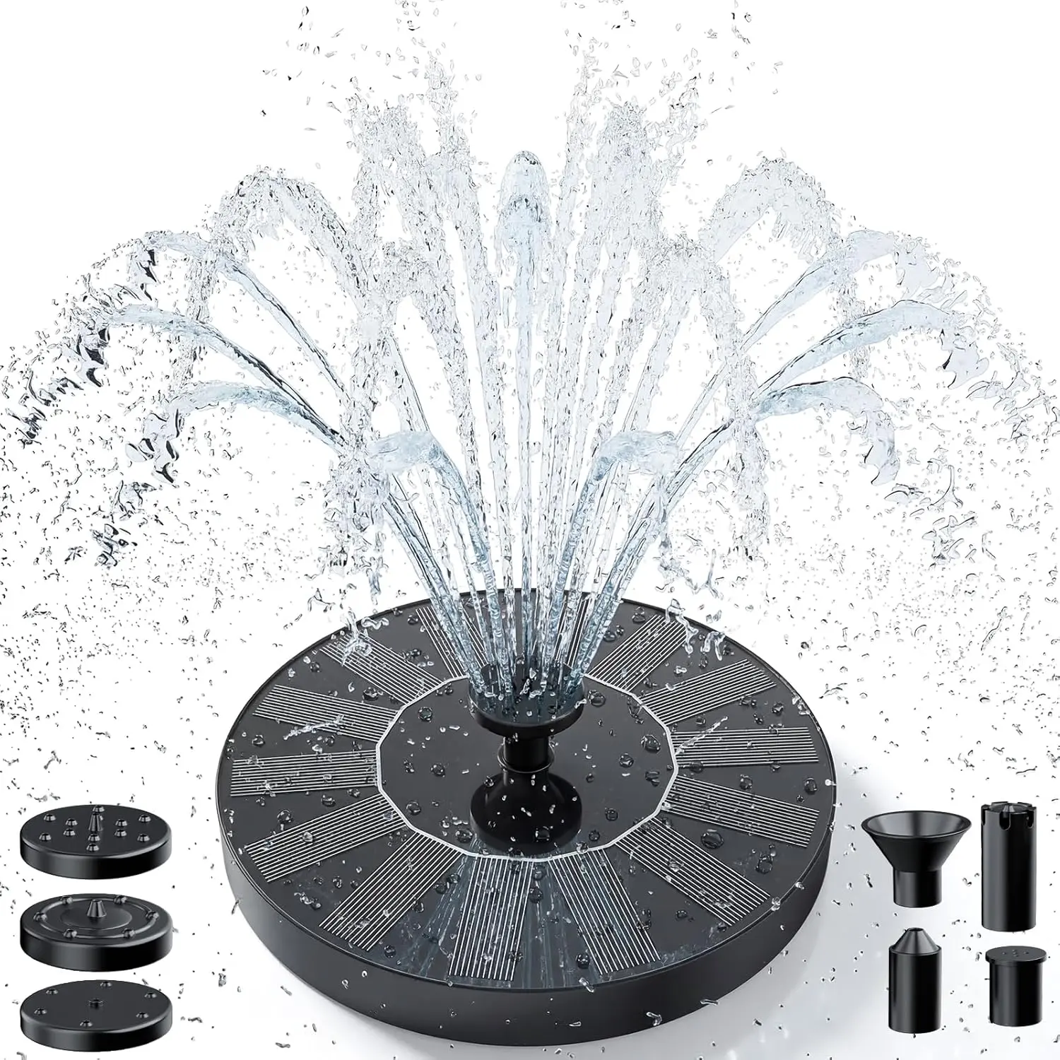 Solar Fountain Pump for Bird Bath Water Fountain  Solar Powered Fountain Pump,  Solar Panel Kit Water Pump,Outdoor Watering Submersible Pump for Pond, Pool, Garden, Fish Tank