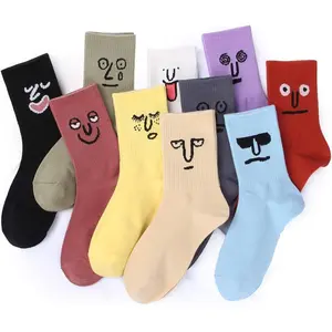 10 PACK Crazy Funny Emotion Crew Socks Soft Cotton - 10 different fun designs and color per pack