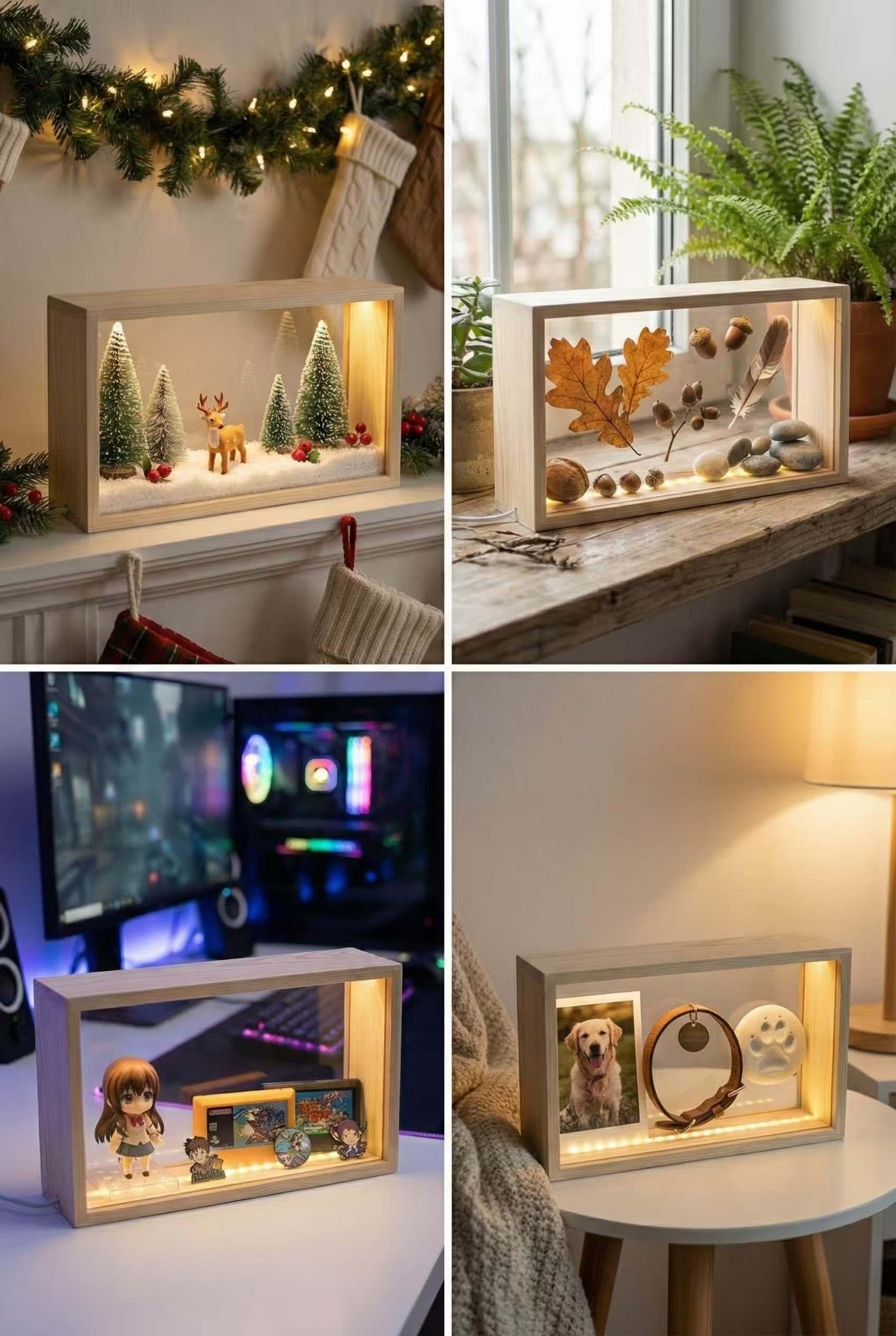 LED Display Frame – Lighted Showcase Box for Collectibles, Figures & Handcrafts