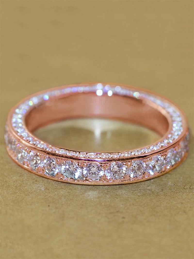 Classic Rhinestone Decorated Promise Ring for Gift, Trendy All-match & Exquisite Jewelry for Engagement Anniversary Party Jewelry Gifts for Women & Girls, Elegant Rhinestone Ring