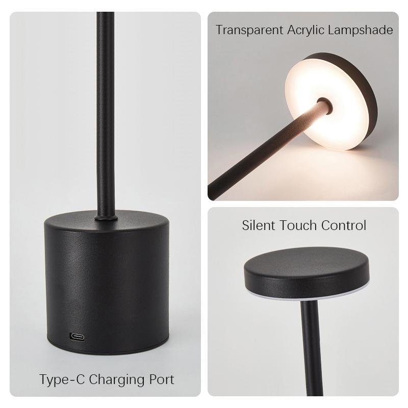 Wireless LED Touch Sensor Dimming Table Lamp Adjustable Rechargeable LED Lights for Bedroom Bedside Desk Creative Ambient Night Light Christmas Gift Wireless LED Touch Sensor Dimming Table Lamp Adjustable Rechargeable LED Lights for Bedroom Bedside Desk Creative Ambient Night Light Christmas Gift