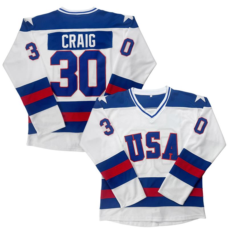 USA 1980 Miracle on Ice Olympic 90s Hockey Jersey O'CALLAHAN #17 ERUZIONE #21 CRAIG #30 Team lce Stitched Lettersand Numbers large size S-3XL white blue Outdoor sportswear vintage style match day sweatshirt Winter Olympics fan merchandise