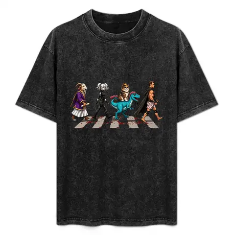 Vintage Dungeon Crawler Carl Abbey Road Graphic Print cotton shirt hoodie, Princess Donut & Mongo Katia Grim Mordecai Reference, LitRPG Gamer Gift, Machine Washable Sci-Fi Streetwear DCC gift
