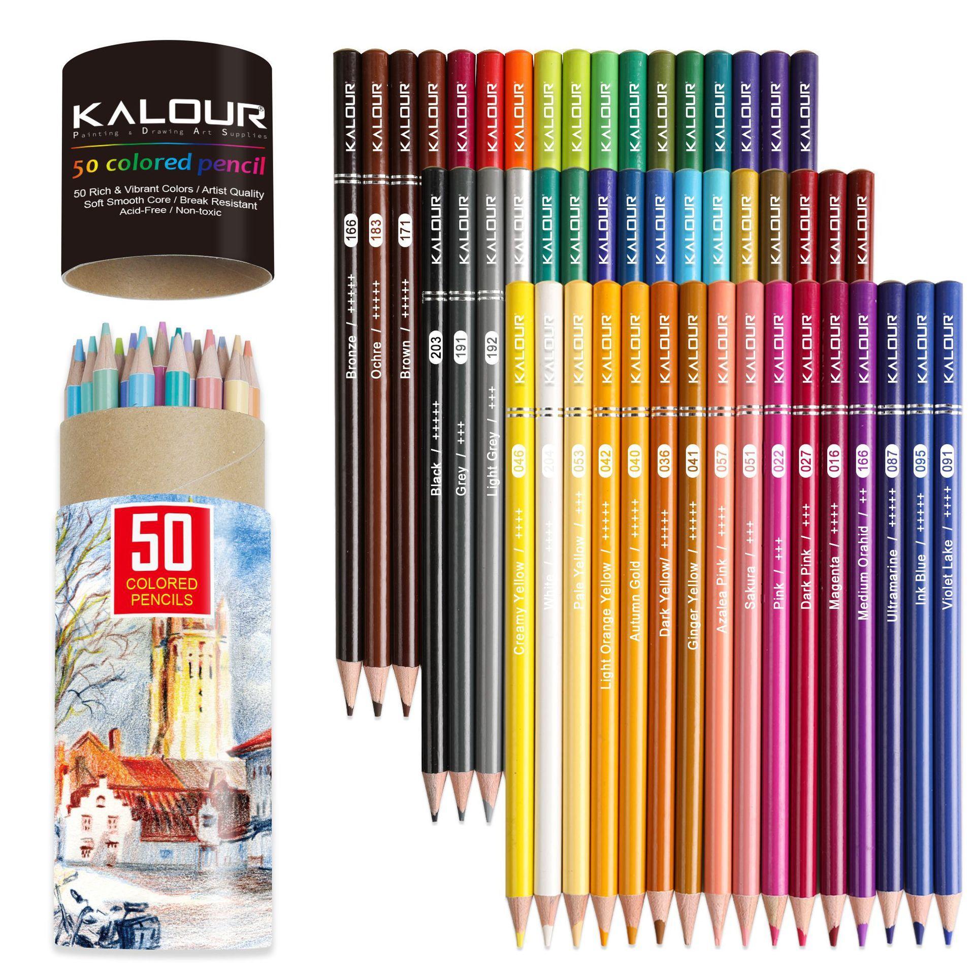 Colored Pencil Set, 50/72pcs/120pcs Soft Core Colored Pencil, Drawing Blending Shading Pencil, Colorful Marker Set, Art Supplies for Adults Beginners, Coloring Book Markers for Crafts, Creative Craft Kit, Colorful Precision Pens