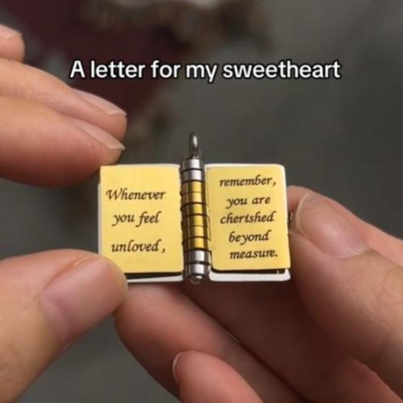 My Little Star Book Necklace - My Incredible Daughter Book Necklace Daughter Gifts From Dad Mom Mother Adjustable Silver 18k Gold Jewelry Openable with 6 Pages Gifts of Love for Daughter / Son, Birthday Day Gift Graduation Jewelry of Love My Little Star Book Necklace - My Incredible Daughter Book Necklace Daughter Gifts From Dad Mom Mother Adjustable Silver 18k Gold Jewelry Openable with 6 Pages Gifts of Love for Daughter / Son, Birthday Day Gift Graduation Jewelry of Love