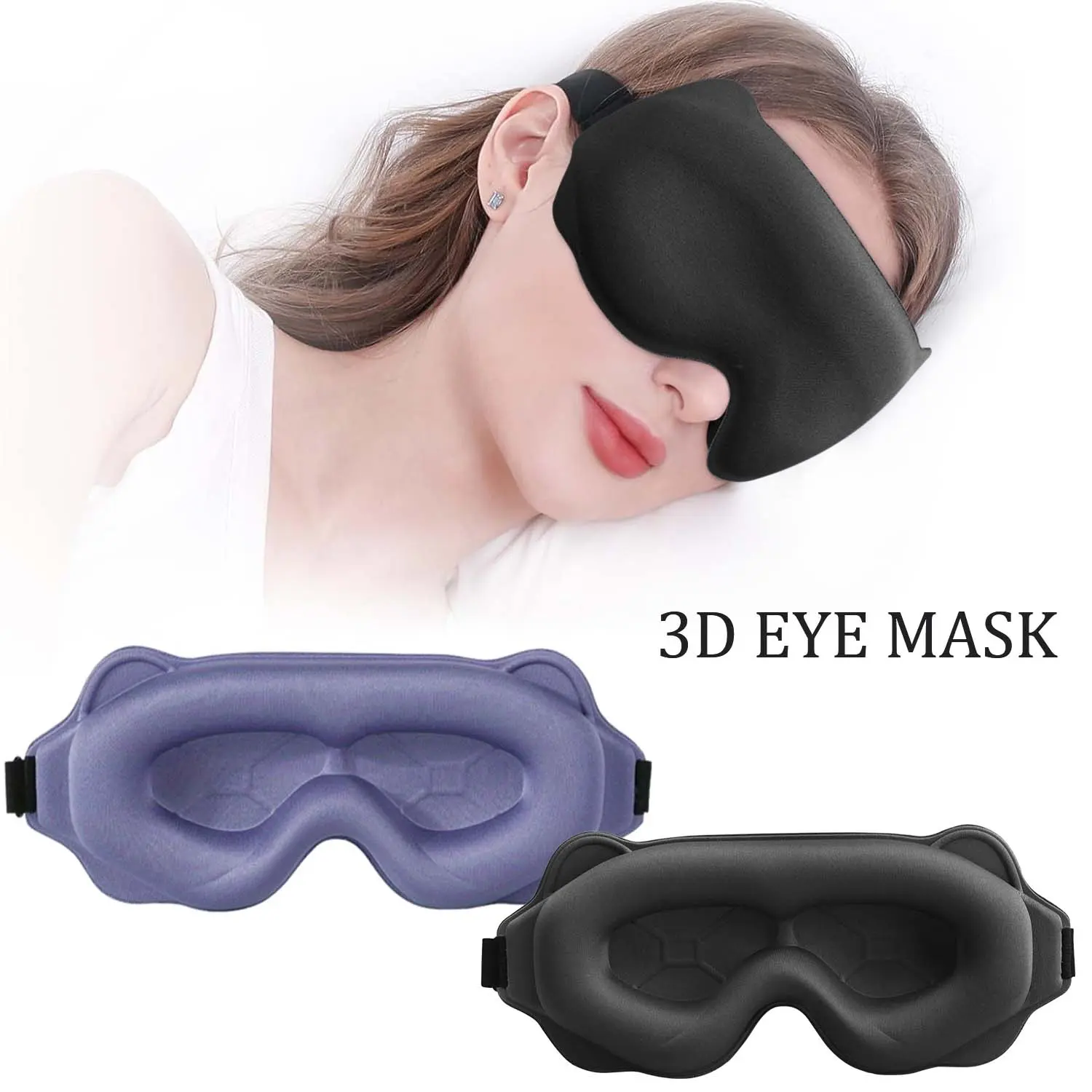 Unisex 3D Blackout Eye Mask for Sleeping - Soft Breathable Cloth, Pressure-Free, Lash-Safe Wear, All Seasons Sleep Support Face Covers & Mask for Night Shift Workers, Long Flights