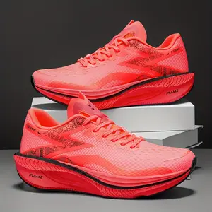 BDHJYDB Couple's Mesh Full-Palm Carbon Plate Running Marathon Racing PB Breathable Running Shoes,  Style Shock-Absorbing Sports Shoes
