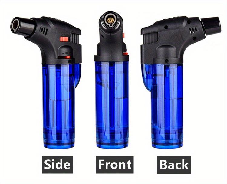 2 pack, Torch Lighter, Butane Refillable Jet Flame Torch Lighter, Windproof, Safe, Multi-Purpose Lighter for Candles, Fireplace, Campfire, BBQ (butane free)