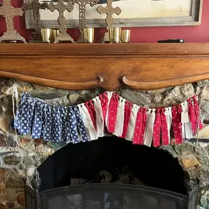 6.5 Feet American Flag, Patriotic Decoration, Blue Star Stripes, Durable Fabric, Indoor Outdoor Decor for Doors, Courtyards, Walls, Outdoor Banner, Home Decor Banner