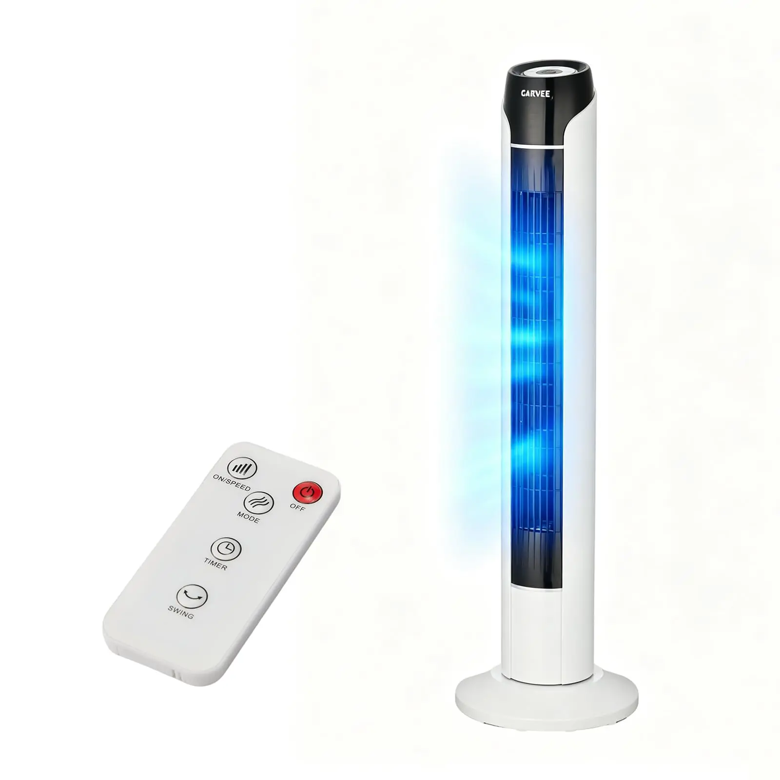 Upgraded Tall Tower Fan with Efficient DC Motor, Quiet 56dB Operation, Powerful 18ft/s Wind Speed, 60° Oscillates, Remote Control, Touch Screen, 3 Speeds, 4 Modes for Personalized Home Comfort