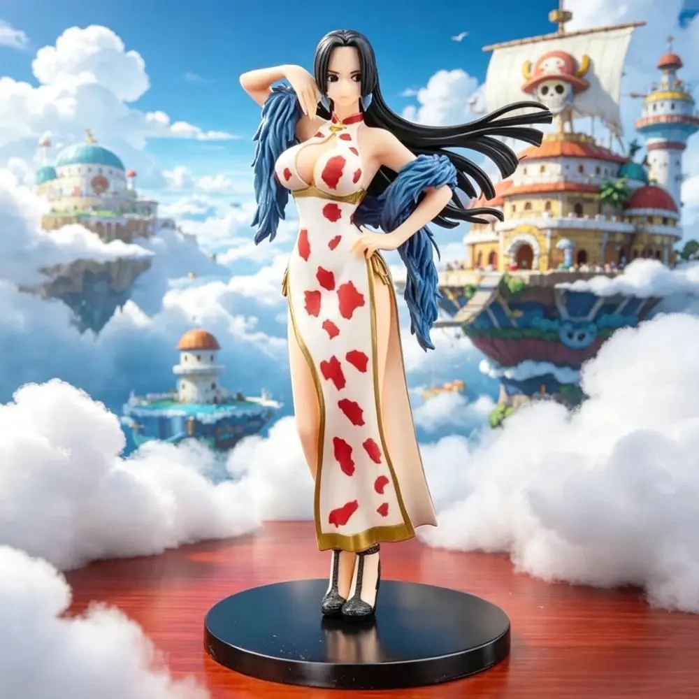 25cm/9.84in One Piece Anime Boa·Hancock Figure Model Gk Statue Collectible Display for Desktop Decoration