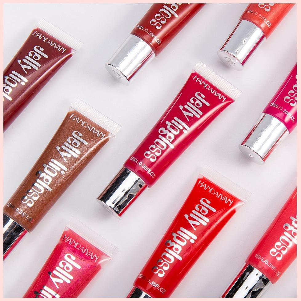Moisturizing Glossy Lip Gloss, Candy Color Jelly Lip Stain, Hydrating Plumping Lipstick for Girls & Women